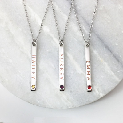 Birthstone Necklace for grandma Birthday Gift for mom Personalized Bridesmaid Jewelry