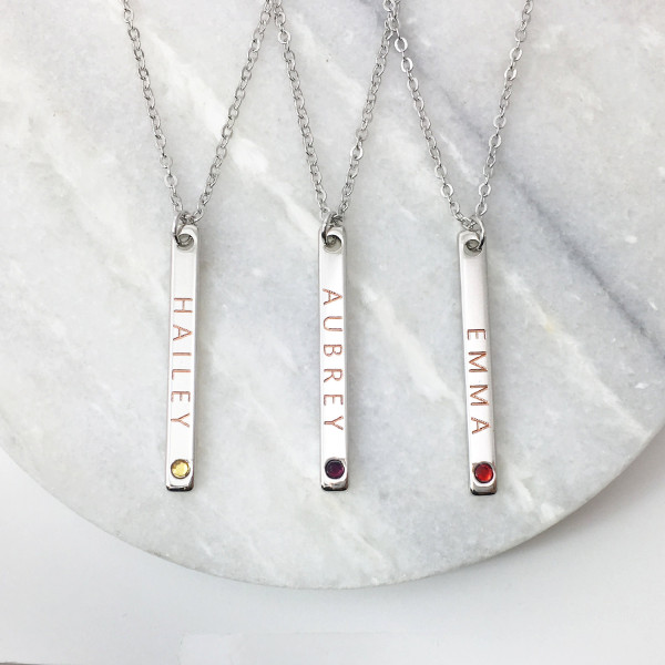 Birthstone Necklace for grandma Birthday Gift for mom Personalized Bridesmaid Jewelry