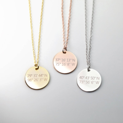 Coordinate Necklace Monogram necklace Personalized gift for Women Best Friend Necklace