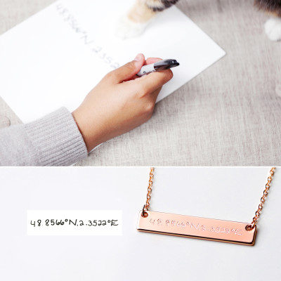 Custom Handwriting Necklace Personalized Handwriting Jewelry mom gift Signature Necklace