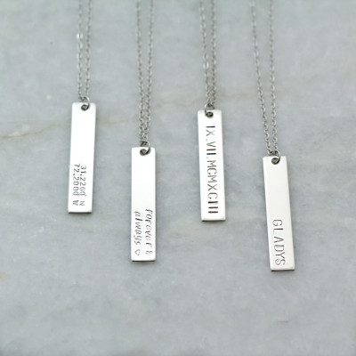Custom Tag Necklace mother daughter Necklace inspiration necklace Custom silver necklace Inspirational Necklace Custom initial necklace