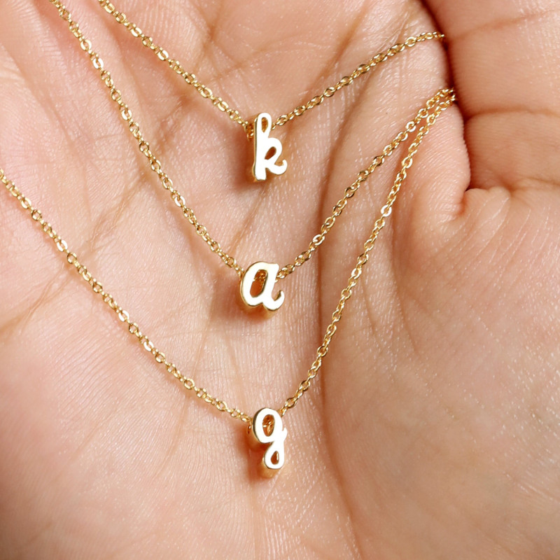 Gold Initial Necklace - Letter Necklace | Ana Luisa Jewelry