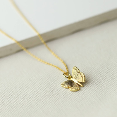 Dainty Butterfly Necklace Gold Butterfly Necklace for Kids Fall Gift Kids Jewelry Inspirational Gift