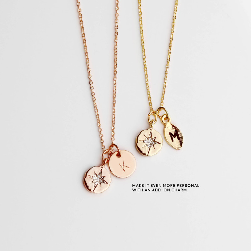 GPS Coordinates necklace rose gold and silver latitude longitude jewel –  Drake Designs Jewelry