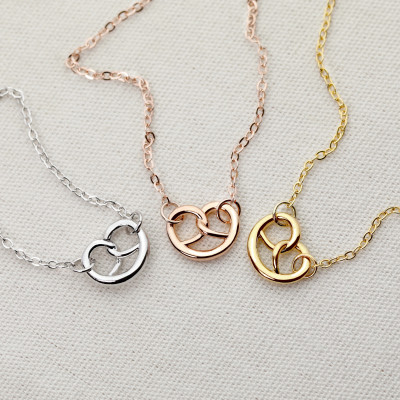 Dainty Love Knot Necklace Best Friend Necklace Will You Be My Bridesmaid Tie the Knot best selling items summer outdoors pretzel - PKN *