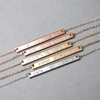 Dainty Roman Numeral Necklace - Personalized Wedding - Personalized Necklace - Bridesmaid Gift - Christmas Gift
