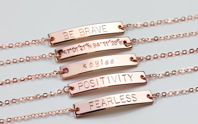 Your Story in Gold: The Inspirational Bar Bracelet Journey