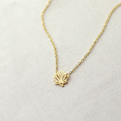 Lotus Necklace Yoga Jewelry Lotus Flower Jewelry Lotus Pendant Necklace Nature Lover Jewelry Lotus Flower Necklace Inspirational Gift