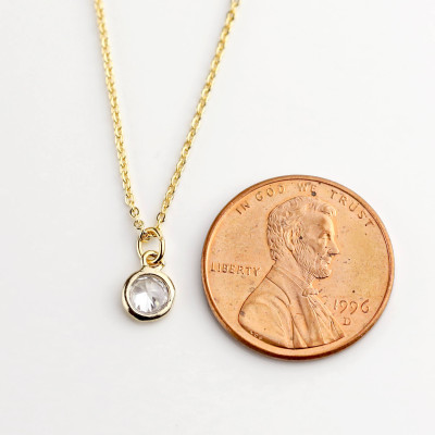 Minimalist Dainty Crystal Charm Necklace Will You Be My Bridesmaid Proposal Gift Flower Girl Rhinestone Best Friend Jewelry