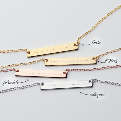 Morse Code Necklace Morse Code Jewelry Sister Gift Sister Necklace Sister In Law gift Personalized bar necklace personalized