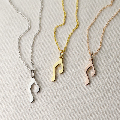 Music Note Necklace Music Gift for Mom Rose Gold Music Teacher Gift art teacher gift dance teacher gift