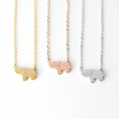 Personalized Elephant Necklace Animal Lover gift Elephant Baby gift kids jewelry personalized kids