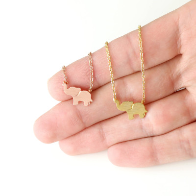 Personalized Elephant Necklace Animal Lover gift Elephant Baby gift kids jewelry personalized kids