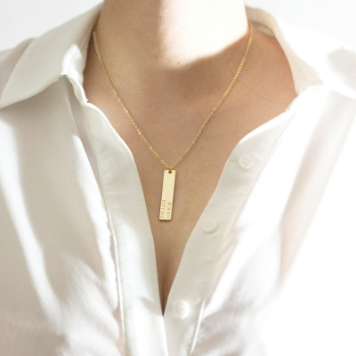 Personalized Gold Bar Necklace Personalized wedding gift gps coordinates gift coordinate necklace Latitude Longitude