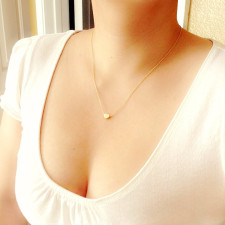 Personalized Gold Heart Necklace | Hand-Stamped Initial Charm | NameChainNecklace