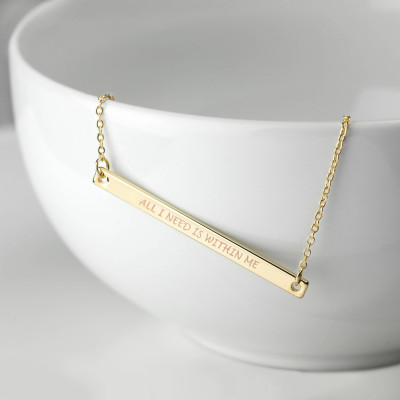 Personalized Long Bar Necklace birthday gift for women bridesmaid gift ideas