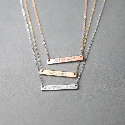 Personalized Name Necklace - Inspirational Necklace Name Bar Necklace mom necklace mother necklace sorority gift
