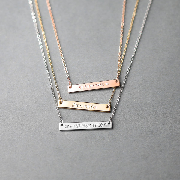 Personalized Name Necklace - Inspirational Necklace Name Bar Necklace mom necklace mother necklace sorority gift