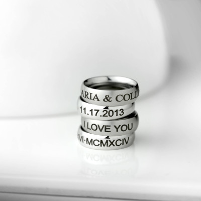 Personalized gift for boyfriend gift Mens Ring Mens Promise Ring for him Personalized for Him