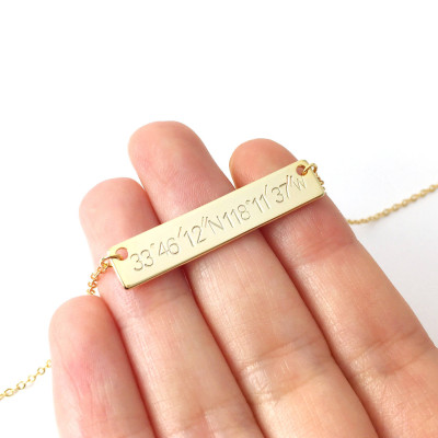 Personalized gift for mom Name Necklace Name Plate Necklace Initial Necklace Gold Bar Necklace Personalized bar necklace