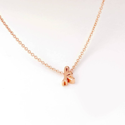 Rose Gold Initial Necklace coworker gift Christmas gift Chokers necklace sister necklace new mom