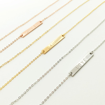 Rose Gold Layered Necklace Gold Necklace feminist Necklace Layering necklace friendship set