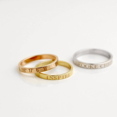 Stackable Name Rings Mothers Ring stacking rings Mom Rings With Kids Name Best Friend Rings