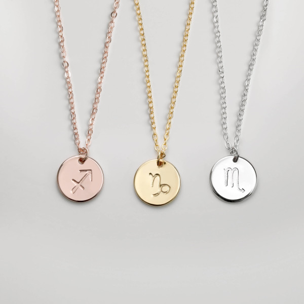 Zodiac Necklace Gift Women Zodiac Jewelry Zodiac Sign Constellation taurus cancer zodiac Charm necklace