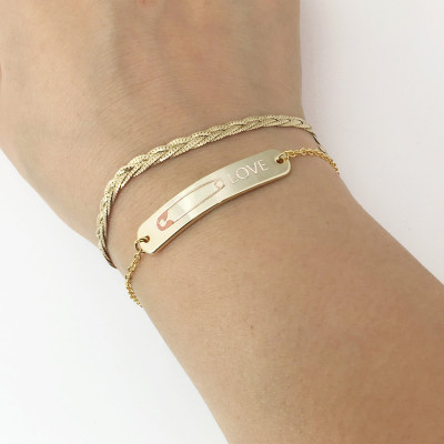 solidarity safety pin Bracelet - safety pin jewelry Solidarity Pin safety pin movement love wins feminist Jewelry