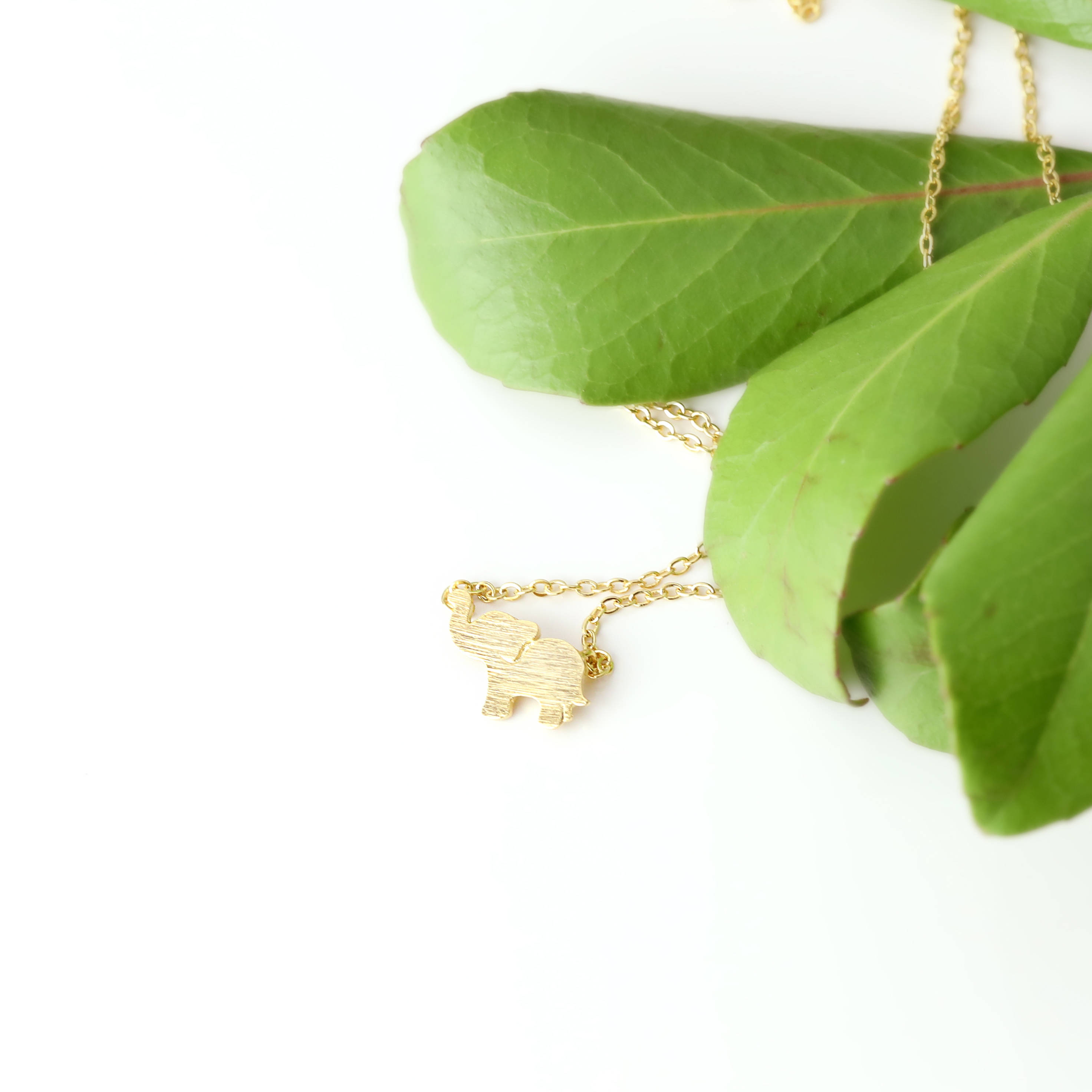 Personalized Elephant Necklace Animal Lover gift Elephant Baby gift