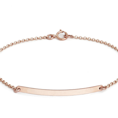 Gold Bar Bracelet - Bar Bracelet - Name Engraved Bracelet - GOLD - ROSEGOLD - SILVER - Bridesmaid Jewelry - Nameplate Bracelet - Valentines Day