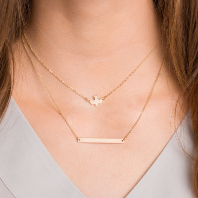 Gold Bird Necklace - Dove Necklace - Bird Necklace - GOLD - ROSEGOLD - SILVER - Bridesmaid Jewelry