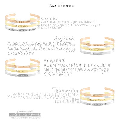 Gold Cuff Bracelet - Bangle Bracelet - Stacking Cuff - Mantra Bracelet - Personalized Bangle