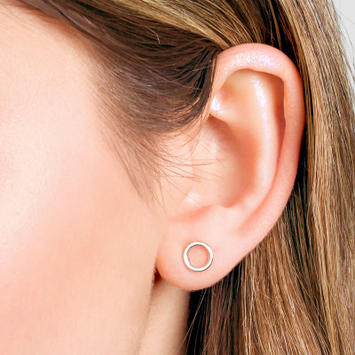 Small Stud Earrings - Tiny ROSEGOLD Earrings - Minimal RoseGold Earrings - Long RoseGold Bar Earrings - RoseGold Earrings