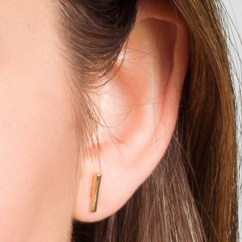 14k Gold Minimalist Earrings | Stargazer | patapatajewelry