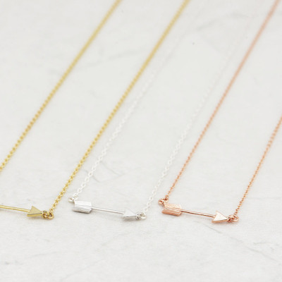 Tiny Arrow Necklace - Mini Arrow necklace - Gold Arrow necklace - Dainty Necklace - Layering Necklace - Everyday Necklace - Bridesmaid Gift