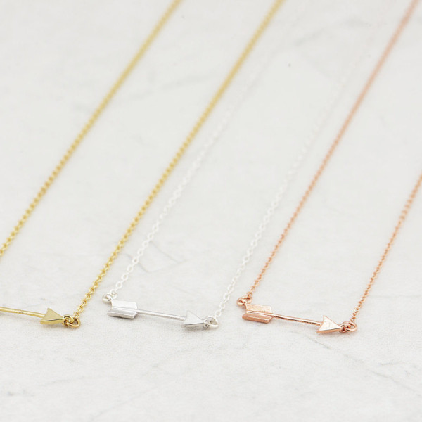 Tiny Arrow Necklace - Mini Arrow necklace - Gold Arrow necklace - Dainty Necklace - Layering Necklace - Everyday Necklace - Bridesmaid Gift