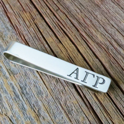 Custom Sterling Silver Tie Clip Personalized Men's Jewelry Accessories Hand Stamped Message Custom Engraved Artisan Hand Crafted Fine
