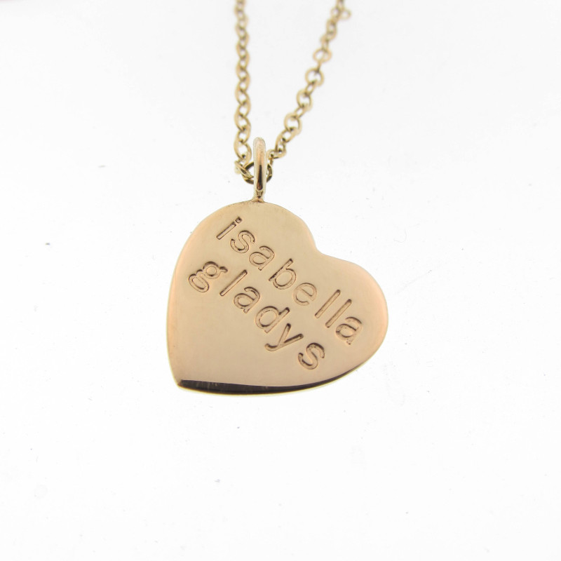 Fashion thin gold chain heart pendant