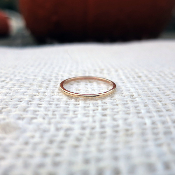 Gold Whisper Ring - Modern - Simple - Minimalist Jewelry - Polished Gold Band - Stacking Band