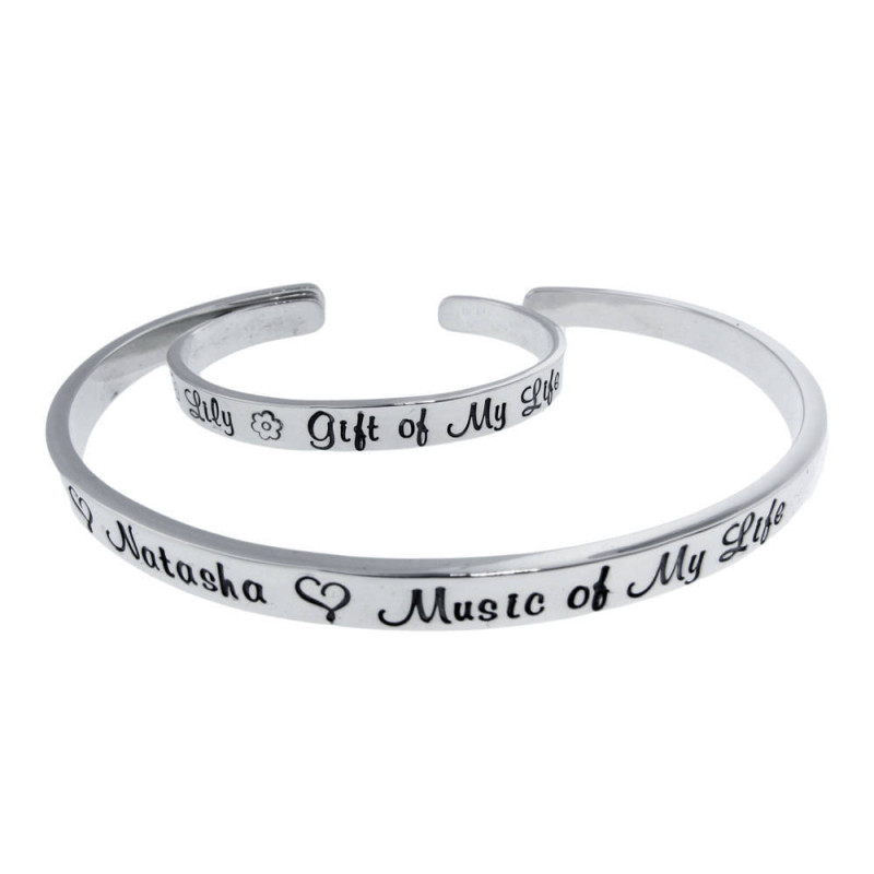 Mother Daughter Bracelet Set, I love you more jewelry, Personalized Ba –  Sugartree and Company