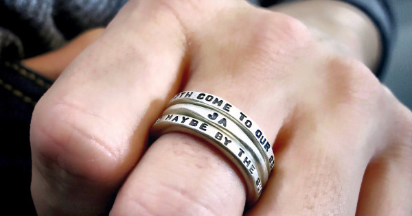 Stackable hot sale personalized rings