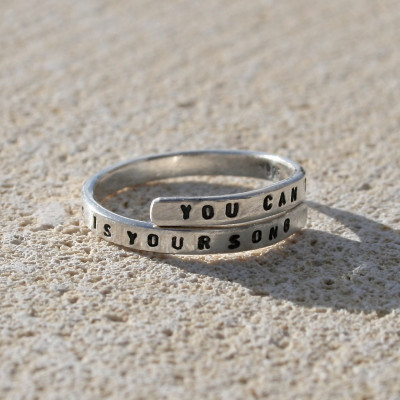 Elton John Lyric ring 'You can tell everybody this is your song' - Sterling Silver 925 Handstamped - handmade and Adjustable.