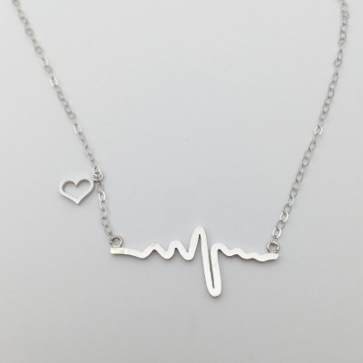 Actual heartbeat necklace - Dainty necklace - Handwriting necklace