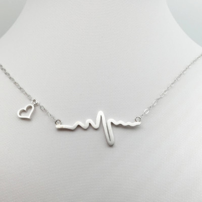 Actual heartbeat necklace - Dainty necklace - Handwriting necklace