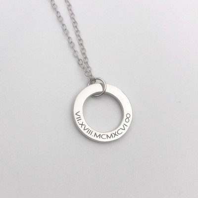 Circle links Necklace - Family Name Necklace - Family Necklace