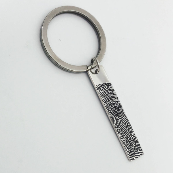 Fingerprint Key Chain - Handwriting Key Chain - Personal Key Chain