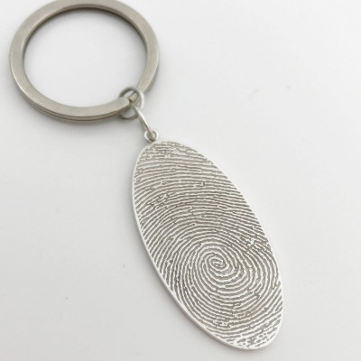 Fingerprint Key Chain - Handwriting Key Chain - Personal Key Chain