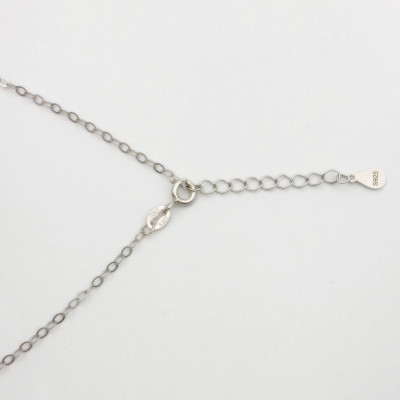 Mini Cross Fingerprint necklace - Dainty necklace - Handwriting necklace