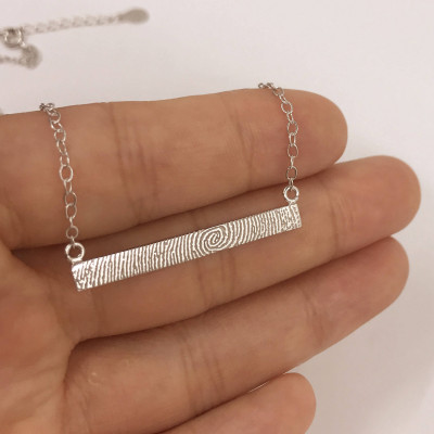 Mini Fingerprint necklace - Dainty necklace - Handwriting necklace